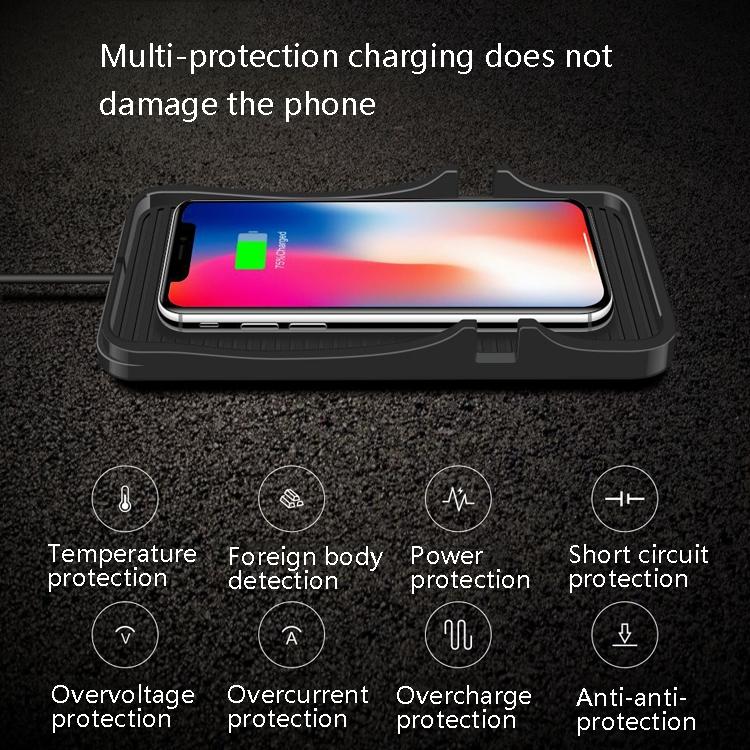 2-in-1 Non-slip Wireless Charger for C7 Car Navigation - Black Tristar Online