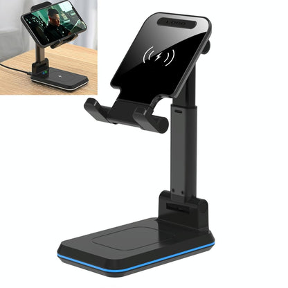 Portable 2 In 1 Wireless Charging Stand Single Charge - Black Tristar Online