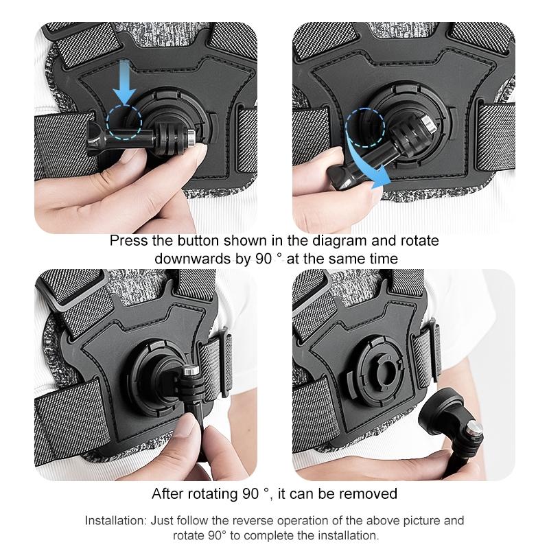 Adjustable Chest Strap with Mount and Screw - 6 In 1 360 Phone Clamp Tristar Online