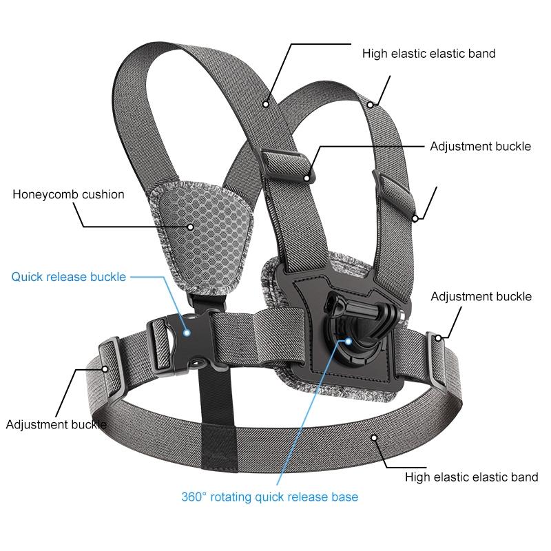 Adjustable Chest Strap with Mount and Screw - 6 In 1 360 Phone Clamp Tristar Online
