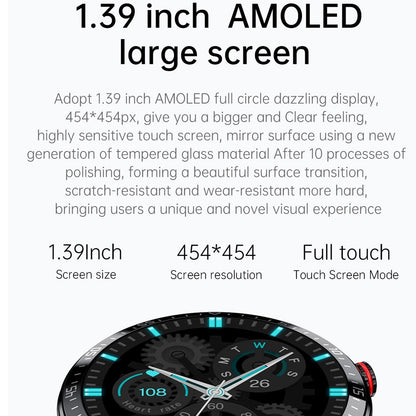 Leather Strap Amoled Smart Watch With Heart Rate And Blood Pressure Monitoring - Black Tristar Online