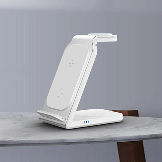 3 In 1 Vertical Metal Wireless Charger - Silver Tristar Online