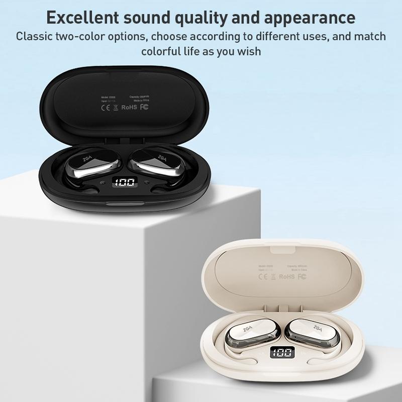Wireless Bluetooth Earphones with Led Display - Zga Gs08 - White Tristar Online