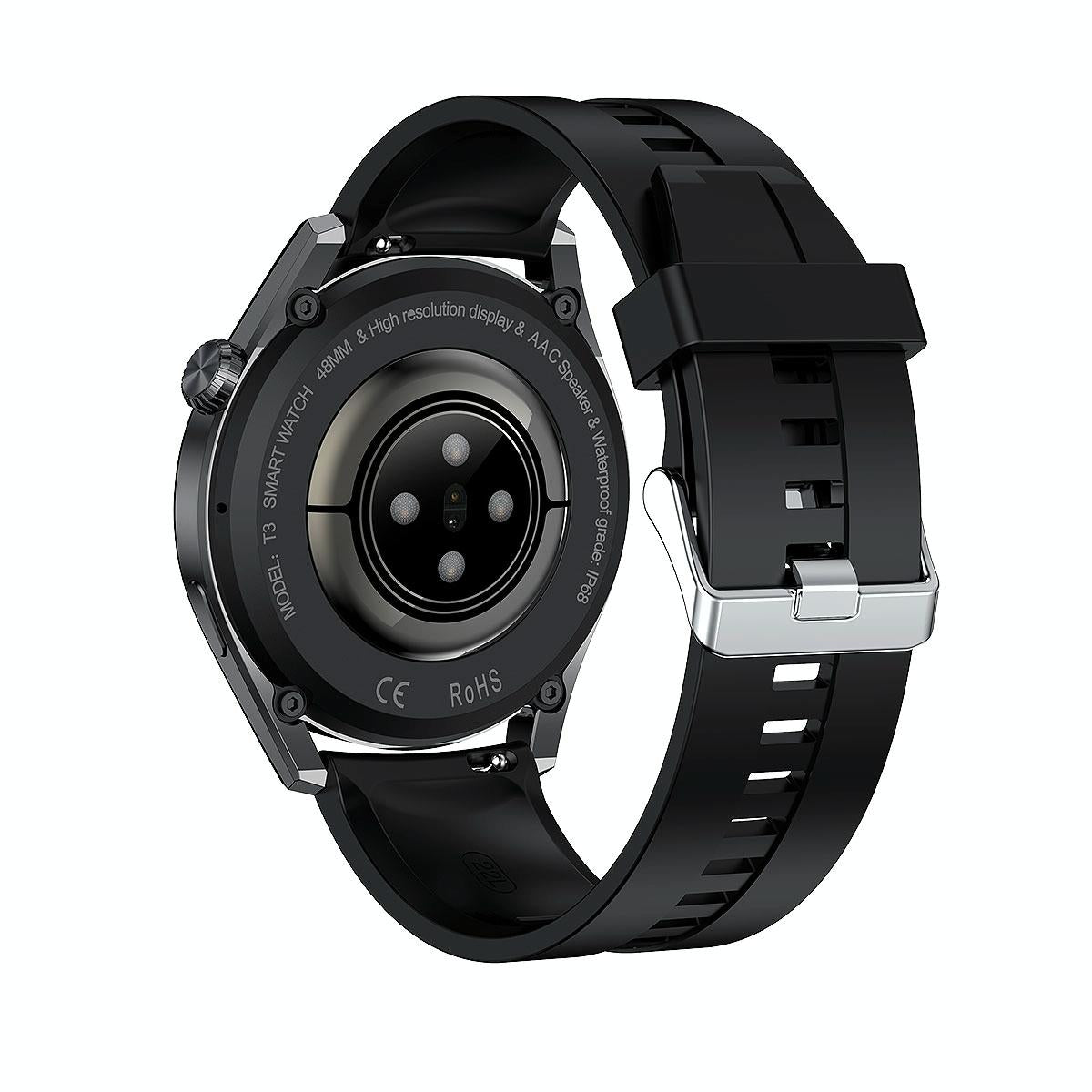 Waterproof Silicone Smartwatch With Colour Display - Silver Tristar Online