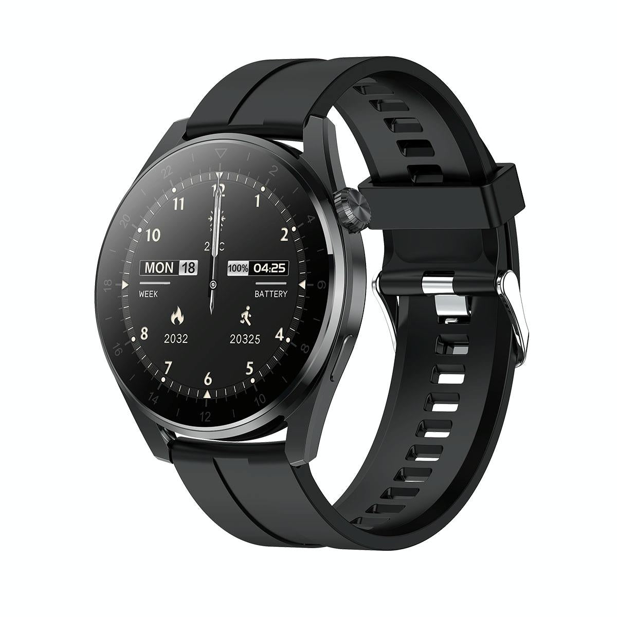 Waterproof Silicone Smartwatch With Colour Display - Silver Tristar Online