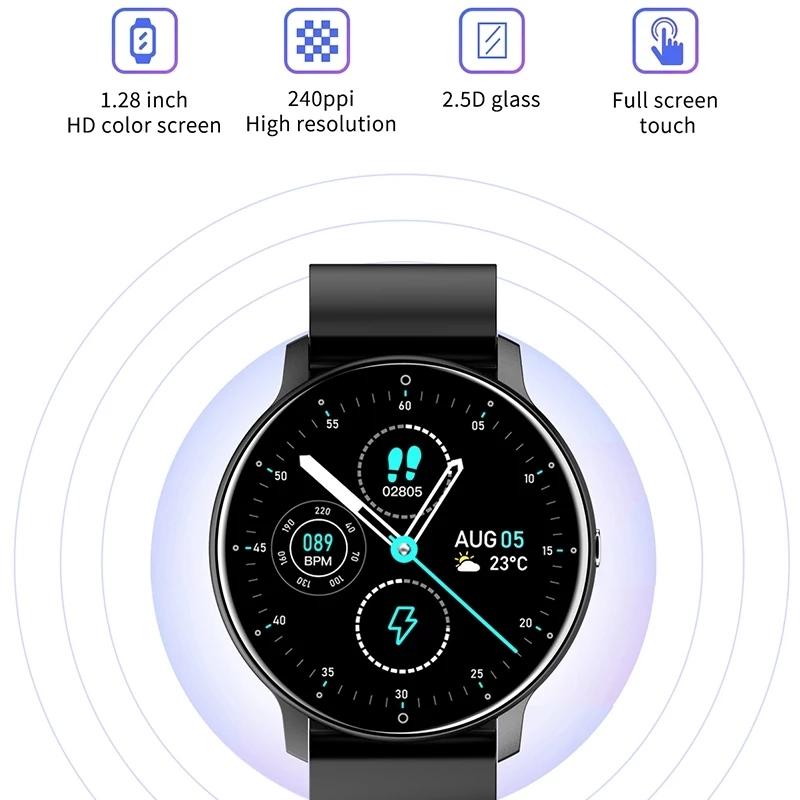 Smart Watch With Heart / Bp / Oxygen / Sleep Monitoring - Ip67 Waterproof - Blue Tristar Online