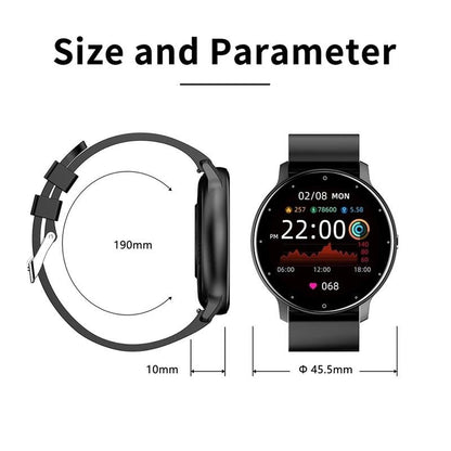 Smart Watch With Heart / Bp / Oxygen / Sleep Monitoring - Ip67 Waterproof - Blue Tristar Online