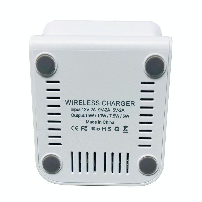 15W Wireless Desktop Charger With Fast Charging - White Tristar Online