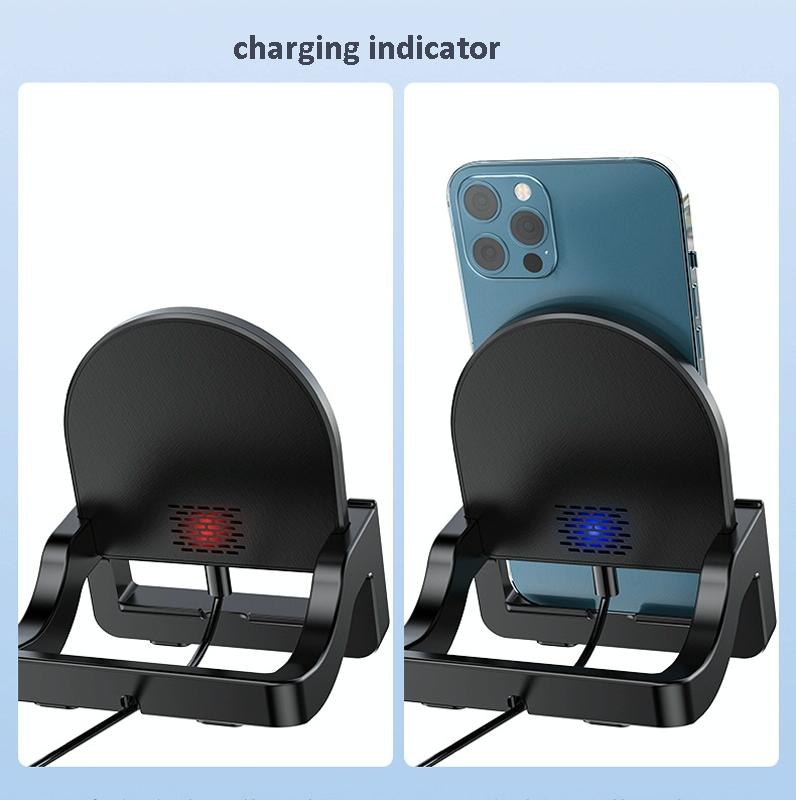 15W Vertical Wireless Fast Charger With Phone Holder - White Tristar Online