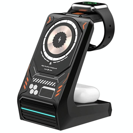 3 In 1 Wireless Charger For Mobile Phone And Earphones - Black Tristar Online