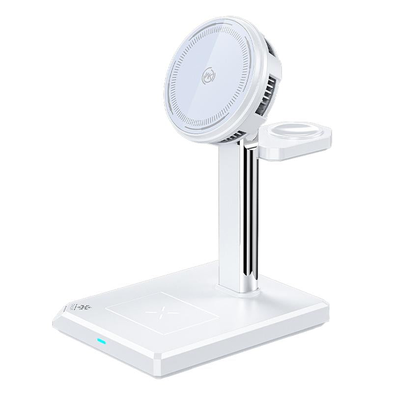 15W 4 In 1 Magnetic Wireless Charger Stand - White Tristar Online