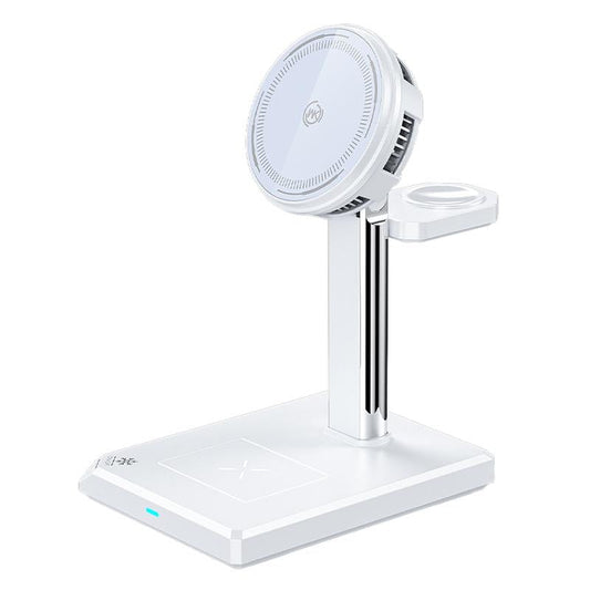 15W 4 In 1 Magnetic Wireless Charger Stand - White Tristar Online