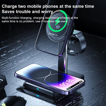 15W 4 In 1 Magnetic Wireless Charger Stand - White Tristar Online