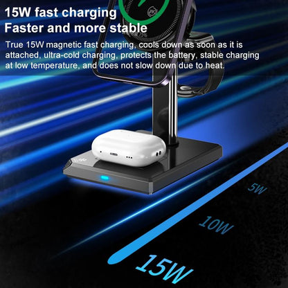 15W 4 In 1 Magnetic Wireless Charger Stand - White Tristar Online