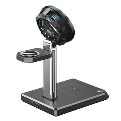 15W 4 In 1 Magnetic Wireless Charger Stand - White Tristar Online