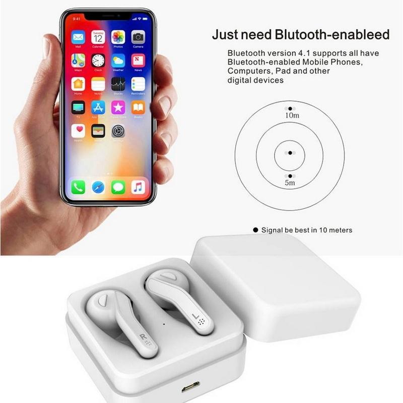Mini Touch Control Wireless Earbuds with Charger Box - Hifi Bluetooth Tws - White Tristar Online
