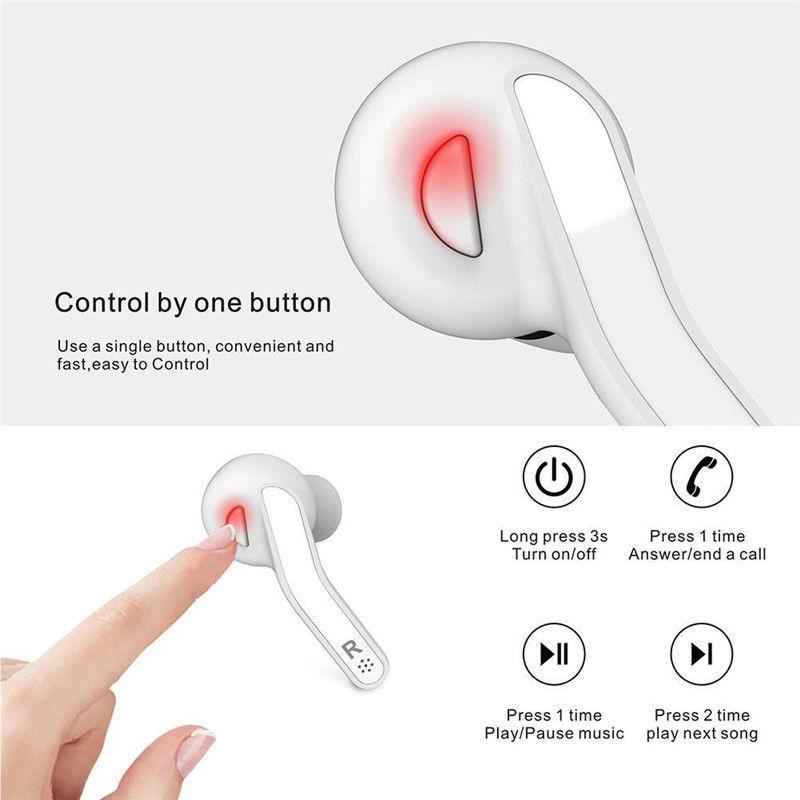 Mini Touch Control Wireless Earbuds with Charger Box - Hifi Bluetooth Tws - White Tristar Online