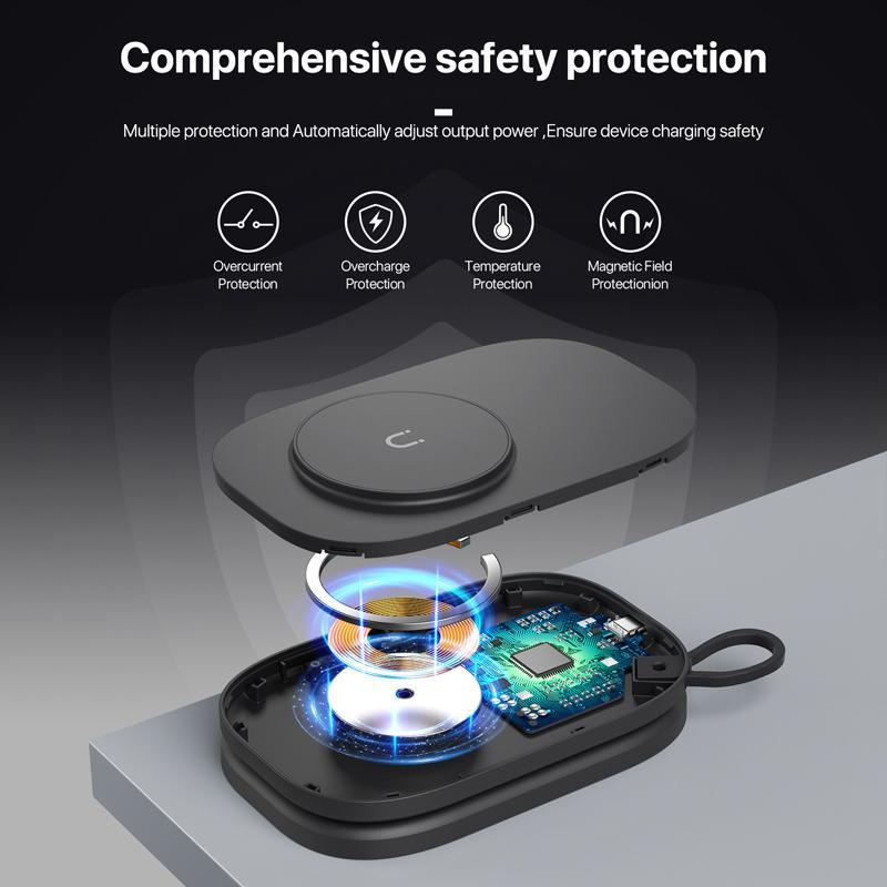 3 In 1 Magnetic Wireless Charger For Apple Devices - White Tristar Online