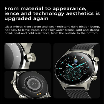 Waterproof Smart Watch With Heart / Bp / Oxygen / Sleep Monitoring - Ip68 - Silver Tristar Online