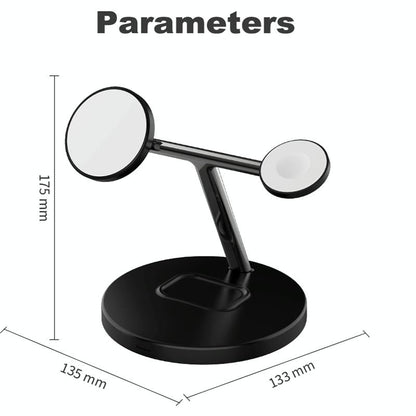 3 In 1 Magnetic Wireless Charger For Mobile Devices - White Tristar Online