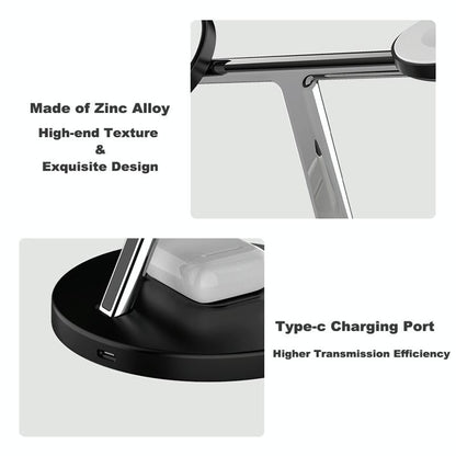 3 In 1 Magnetic Wireless Charger For Mobile Devices - White Tristar Online