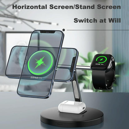 3 In 1 Magnetic Wireless Charger For Mobile Devices - White Tristar Online