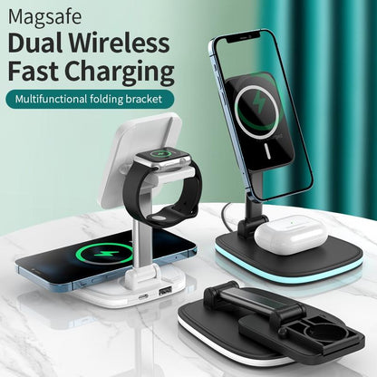 15W Multifunctional Desktop Wireless Charger - White Tristar Online