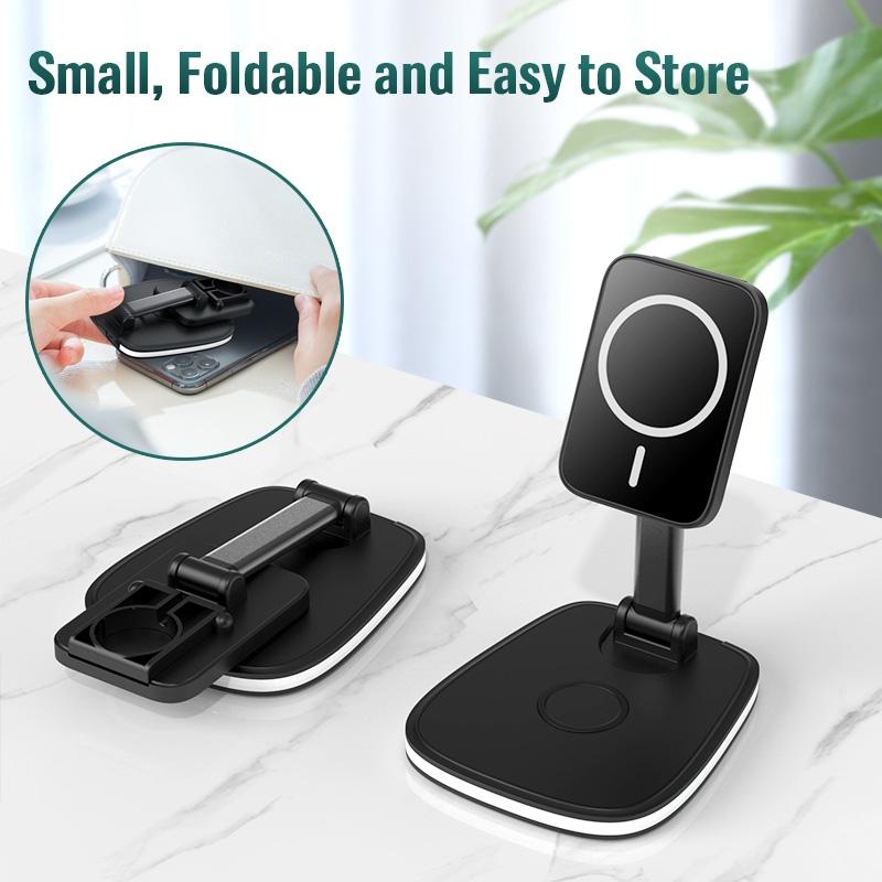 15W Multifunctional Desktop Wireless Charger - White Tristar Online