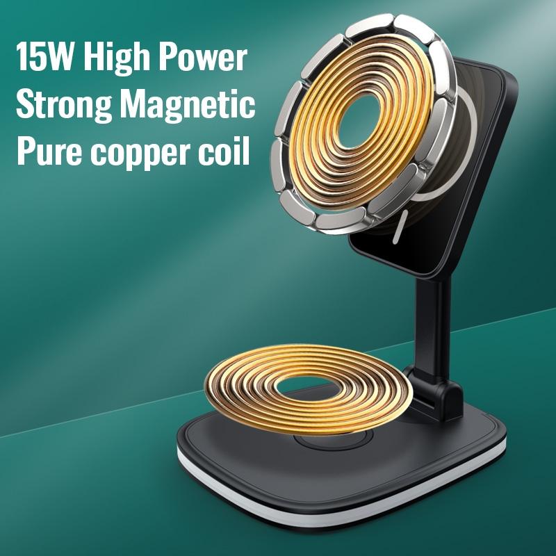 15W Multifunctional Desktop Wireless Charger - White Tristar Online