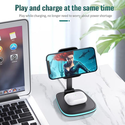 15W Multifunctional Desktop Wireless Charger - White Tristar Online