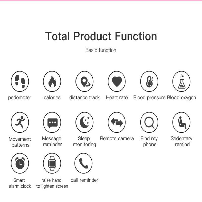 Smart Watch With Call Reminder And Health Monitoring - Waterproof - Black Tristar Online