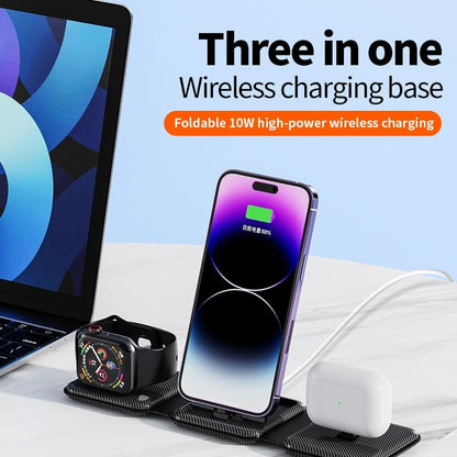 3 In 1 Wireless Charger For Apple Watch Phone & Headset - White Tristar Online