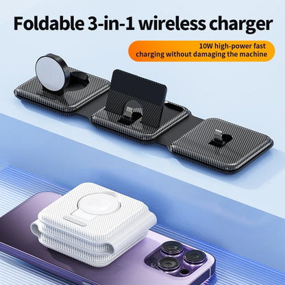 3 In 1 Wireless Charger For Apple Watch Phone & Headset - White Tristar Online