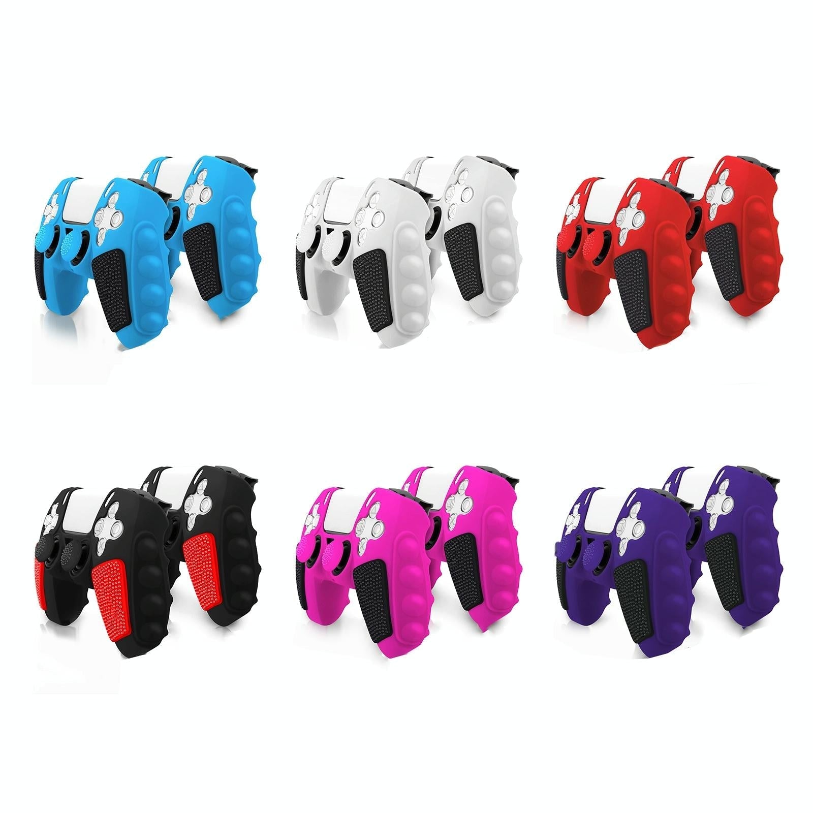 Silicone Gamepad Cover for Sony Ps5 - no Rocker Caps - Black Red Tristar Online