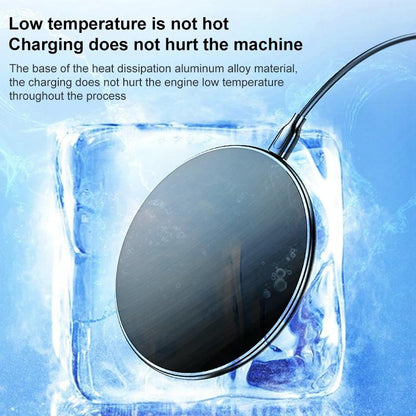 15W Round Acrylic Mirror Wireless Charger - Silver Tristar Online