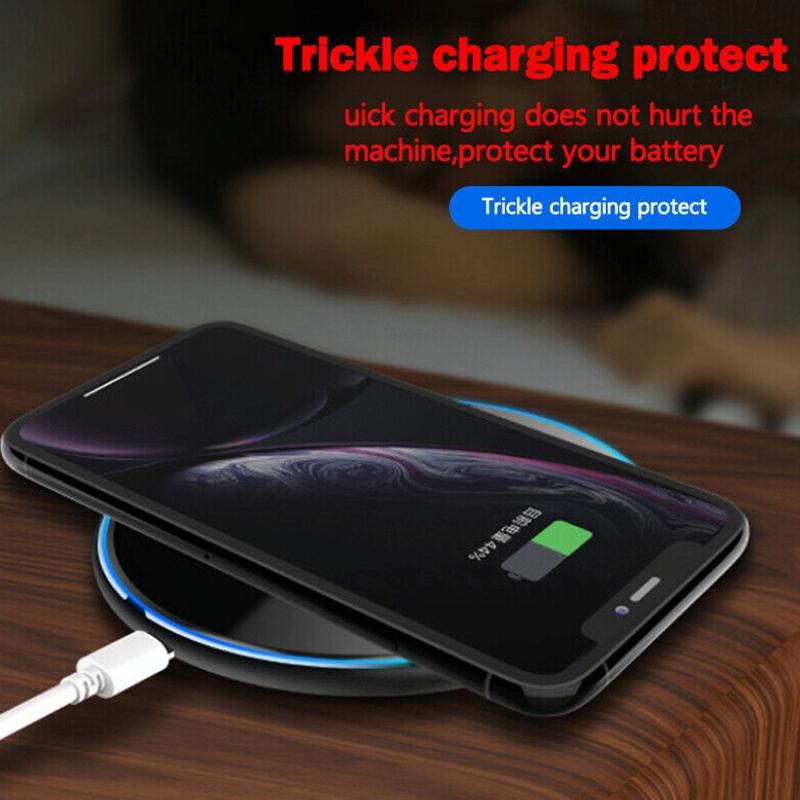 15W Round Acrylic Mirror Wireless Charger - Silver Tristar Online