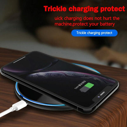 15W Round Acrylic Mirror Wireless Charger - Silver Tristar Online