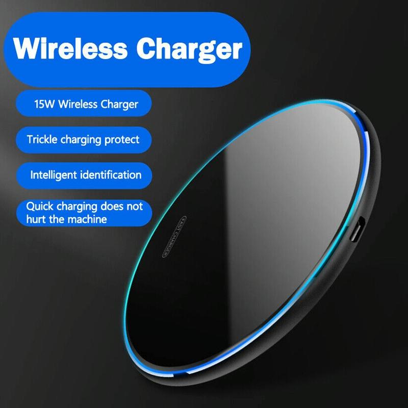 15W Round Acrylic Mirror Wireless Charger - Silver Tristar Online