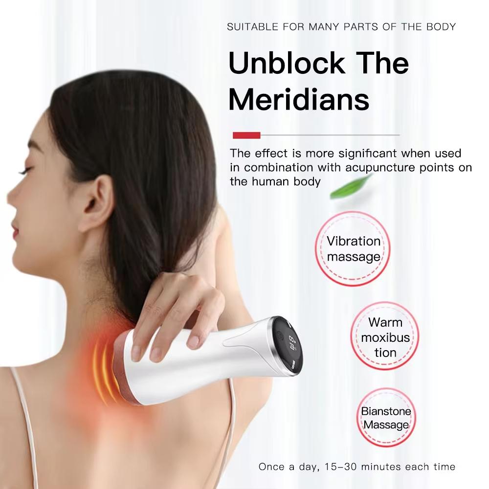 9-Speed Electric Hot Compress Massager For Whole Body Gua Sha - Black Tristar Online