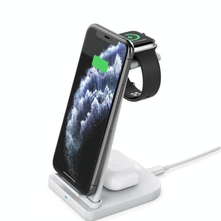 3 In 1 Portable Wireless Charger Detachable - Black Tristar Online
