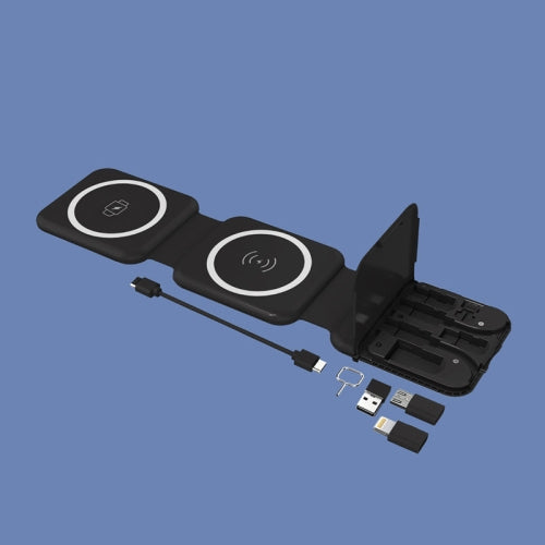10 In 1 Magnetic Wireless Charger With Data Cable And Storage - Black Tristar Online