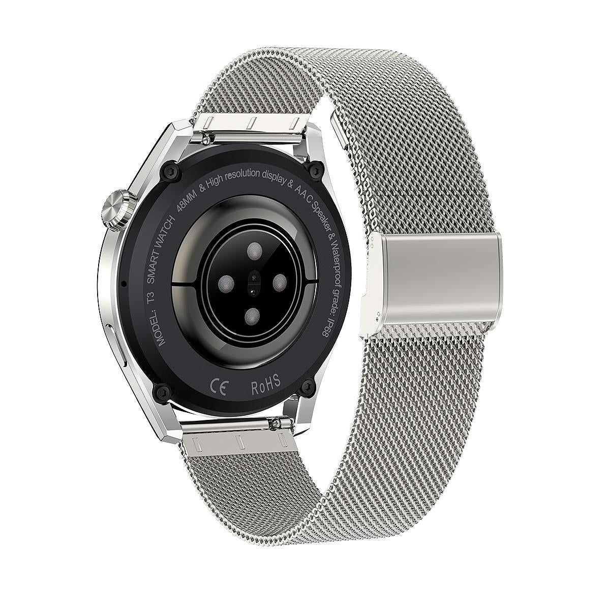 Waterproof Steel Smartwatch With Colour Screen - Ip68 - Silver Tristar Online