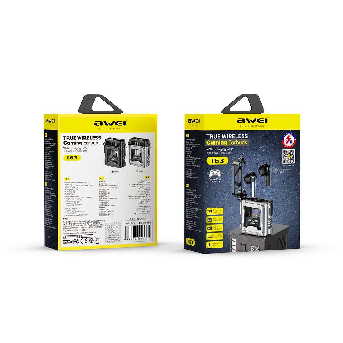 Wireless Gaming Earbuds - Tws Bluetooth - Silver Tristar Online