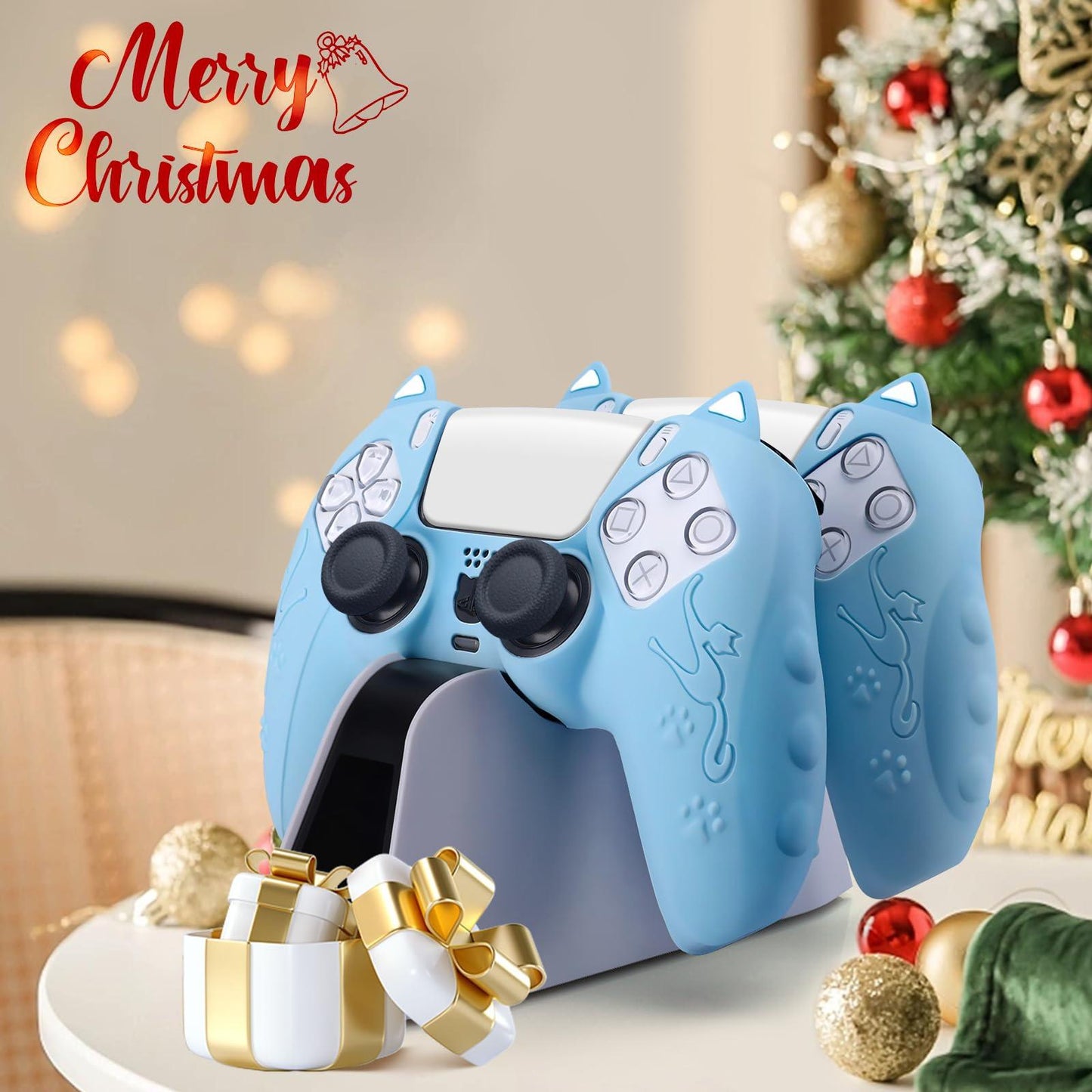 Silicone Cat Ear Gamepad Cover for Sony Ps5 - Blue Tristar Online