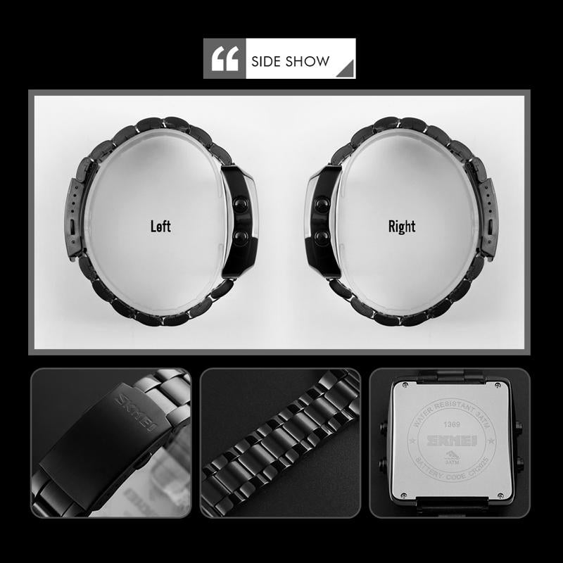 Vintage Gold Steel Square Watch - Waterproof & Luminous - Rose Gold Tristar Online