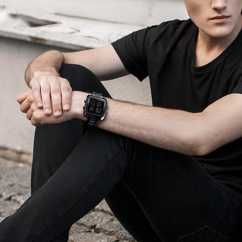 Vintage Gold Steel Square Watch - Waterproof & Luminous - Rose Gold Tristar Online