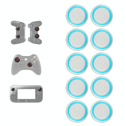 10-piece Luminous Gamepad Button Caps for Ps5 / Ps4 / Ps3 / Xbox one / 360 / Pro / Series x / s - Transparent Red Circle Tristar Online