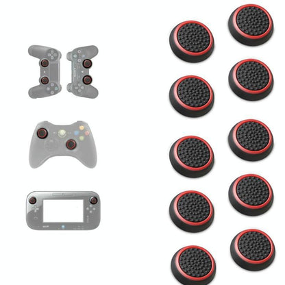 10-piece Luminous Gamepad Button Caps for Ps5 / Ps4 / Ps3 / Xbox one / 360 / Pro / Series x / s - Transparent Red Circle Tristar Online