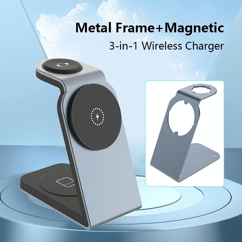 3 In 1 Magnetic Wireless Charger For Sw18 - Silver Tristar Online