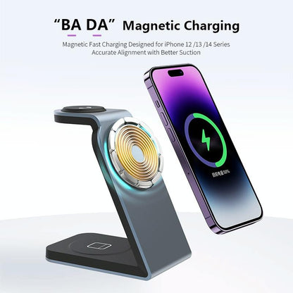3 In 1 Magnetic Wireless Charger For Sw18 - Silver Tristar Online